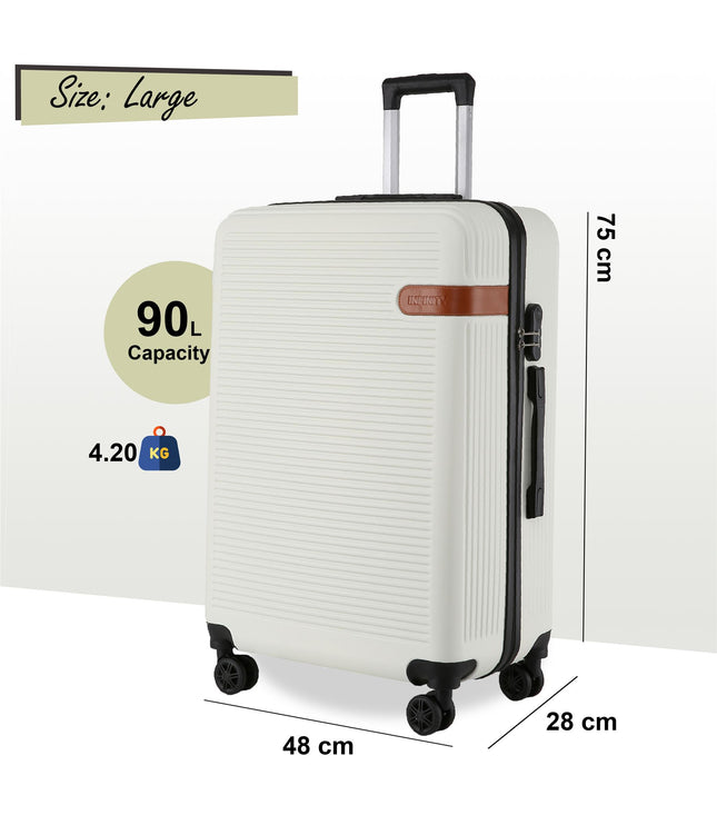 Calgary Large Hard Shell Suitcase in Cream