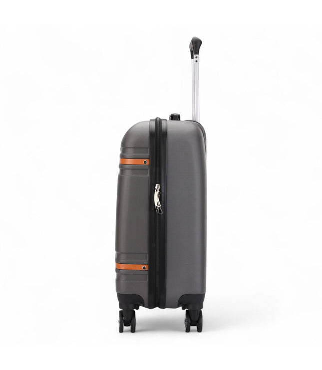 Calgary Cabin Hard Shell Suitcase in Charcoal Black
