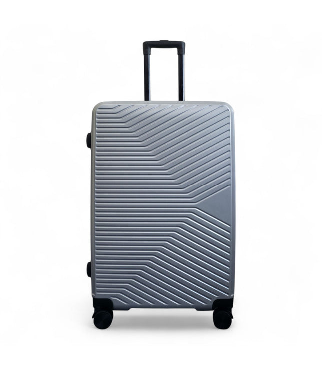 Junee Large Hard Shell Suitcase in Silver