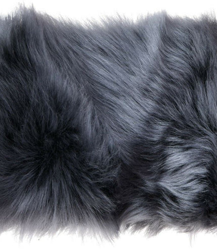 Ladies  Toscana 100% Sheepskin Leather Headband - Black Silver