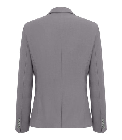 Women's 3 Piece Tailored Fit Plain Grey Formal Office Suit