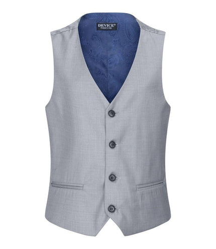 Boys 3 Piece Light Grey Classic Retro Suit