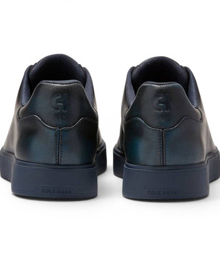 Cole Haan Men's GrandPro Luxe Mile Trainer Blue Leather Sneakers - C44436