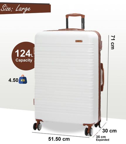 Armidale Large Hard Shell Suitcase in Cream