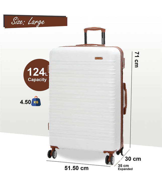 Armidale Large Hard Shell Suitcase in Cream