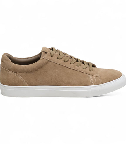 Antique Rogue Men's Stone Taupe Suede Leather Trainer Sneaker Shoes - Gibbs
