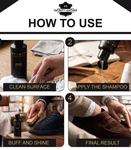 Sneaker Shampoo, Nylon Brush & Glove Shoe Cleaning Kit