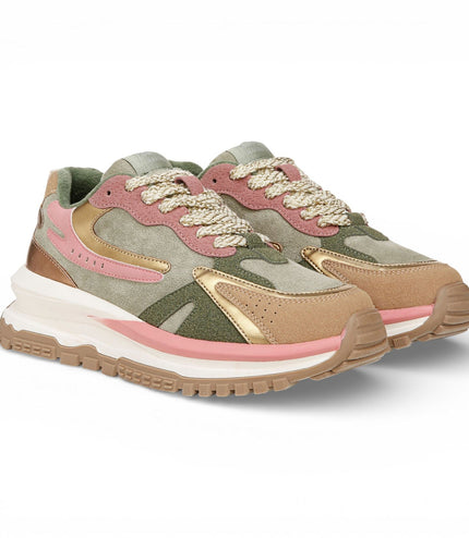 Blowfish Malibu Womens Green Pink Retro Sneaker Trainers - Leo