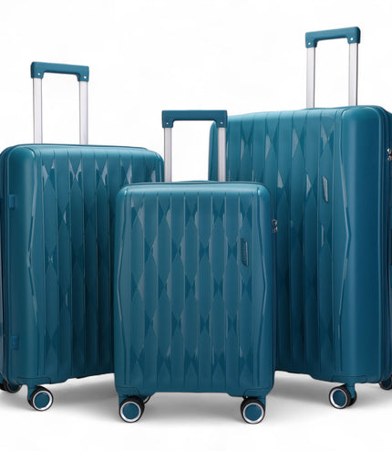 Burnaby Set of 3 Hard Shell Suitcase in Teal Blue
