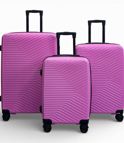Junee Set of 3 Hard Shell Suitcase in Pink