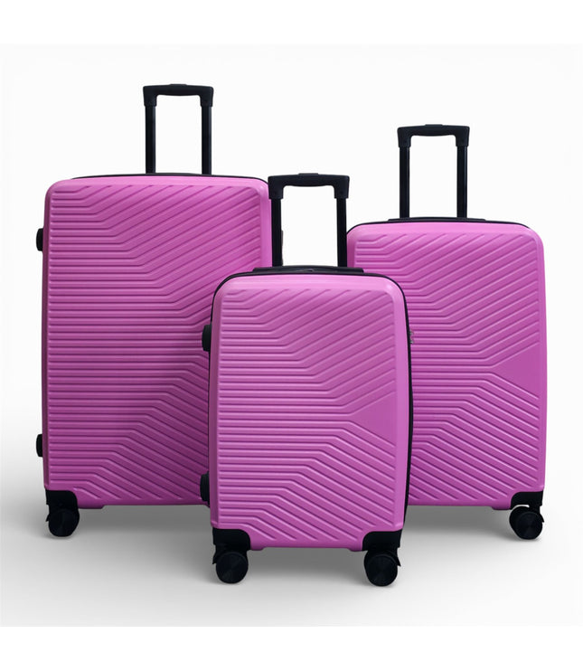 Junee Set of 3 Hard Shell Suitcase in Pink