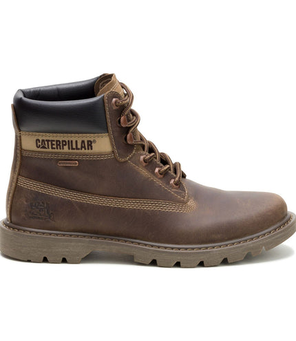 Caterpillar (CAT) Men's Brown Waterproof Leather Lace Up Ankle Boots -  Colorado 2.0 Tractor