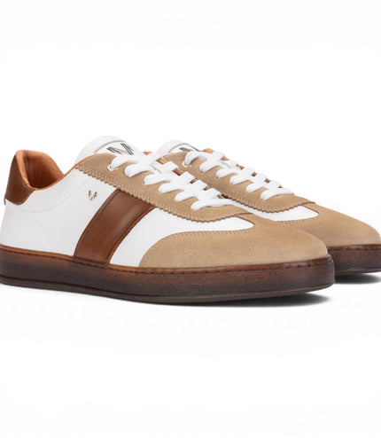 Martinelli Men's Brown Leather Sneakers Trainer Shoes - Seaford