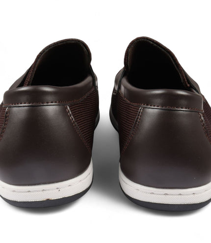 Men's Brown Breathable Loafers Lightweight Slip-On