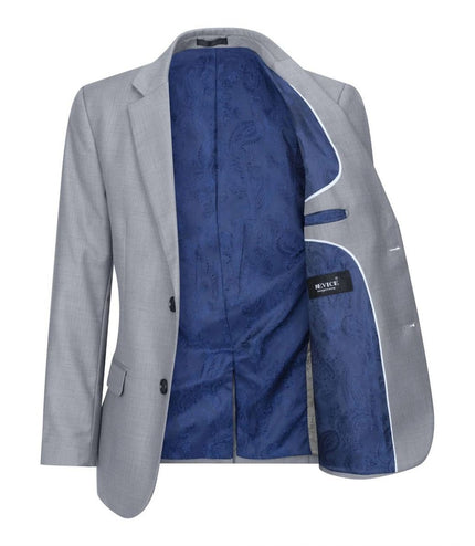 Boys 3 Piece Light Grey Classic Retro Suit