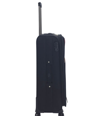 Andover Medium Soft Shell Suitcase in Black