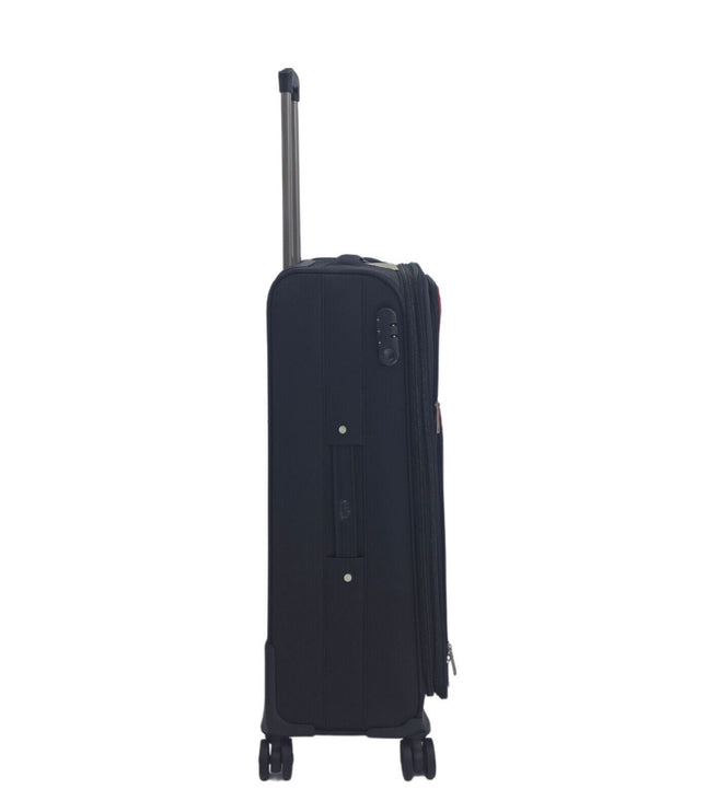 Andover Medium Soft Shell Suitcase in Black