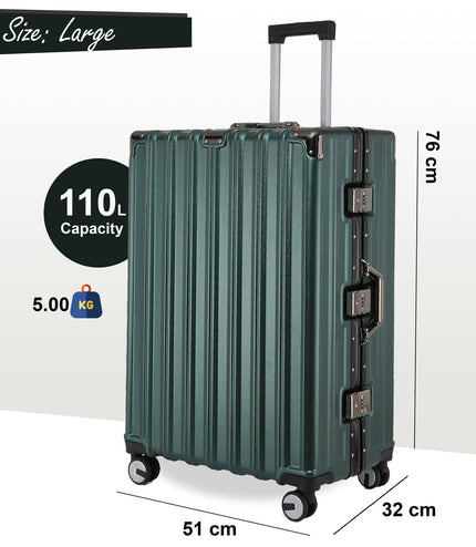 Airdrie Large Hard Shell Suitcase in Green