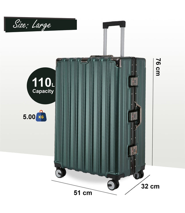 Airdrie Large Hard Shell Suitcase in Green