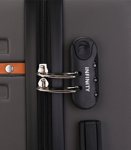 Calgary Set of 3 Hard Shell Suitcase in Charcoal Black
