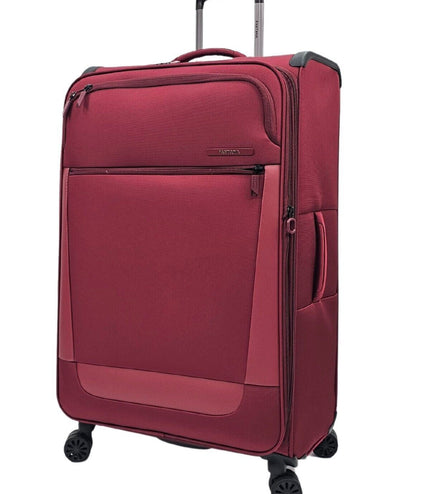 Bourne Large Soft Shell Suitcase in Burgundy