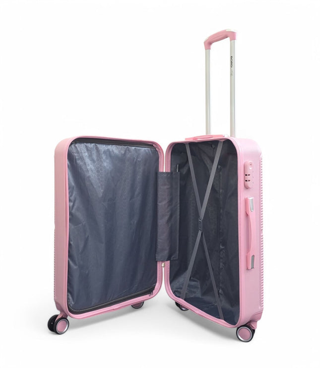 Seto Set of 3 Hard Shell Suitcase in Pink