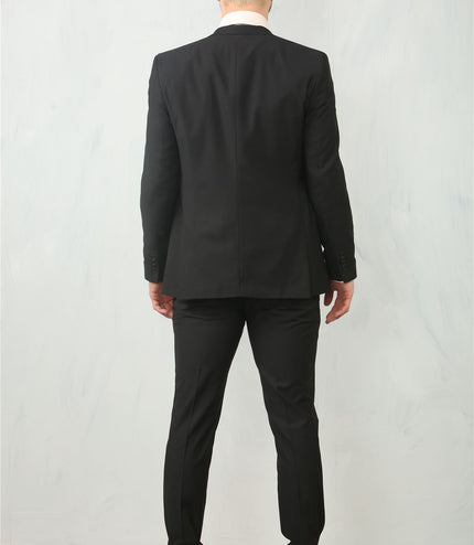 Men's Black 3 Piece Formal Classic Prom Suit Workwear