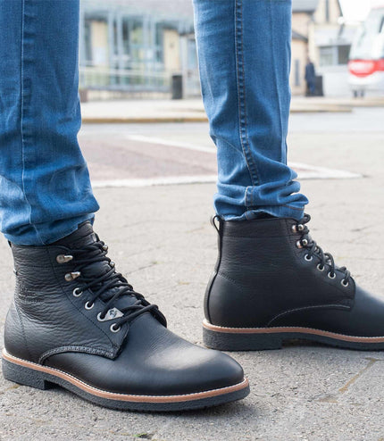 Panama Jack Men's Glasgow GTX C3 Black Waterproof Leather Ankle Boots