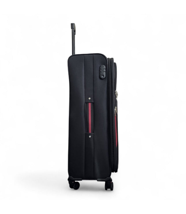 Gosford Large Soft Shell Suitcase in Black