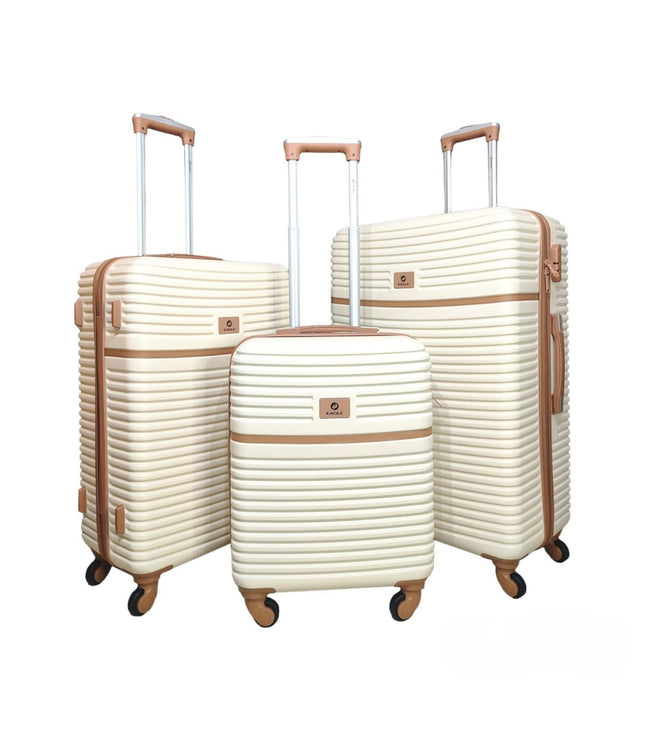 Caistor Set of 3 Hard Shell Suitcase in Cream