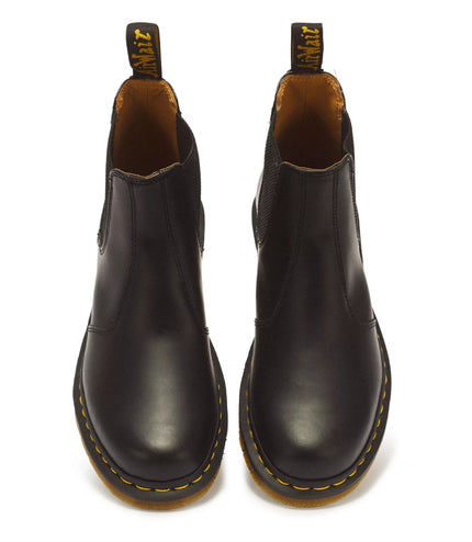 Dr Martens 2976 Yellow Stitch Black Leather Chelsea Boots - 22227001