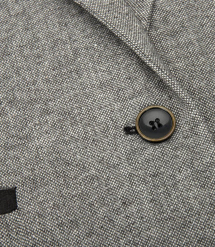 Womens Tweed 1920s Herringbone Light Grey Blazer