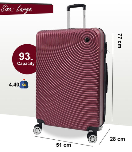 Chorley Large Hard Shell Suitcase in Burgundy