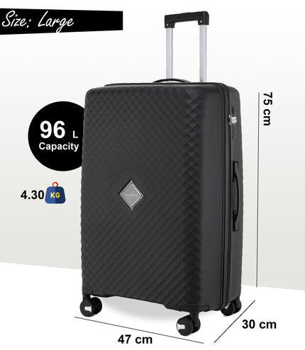 Courtenay Large Hard Shell Suitcase in Black