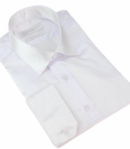 Mens White Satin Silk Shirt Smart Casual Button Down Cuff Tailored Fit