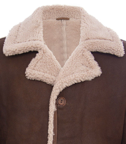 Mens Classic Sheepskin Leather Jacket-Brisbane