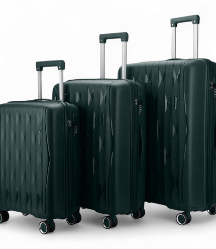 Burnaby Set of 3 Hard Shell Suitcase in Green