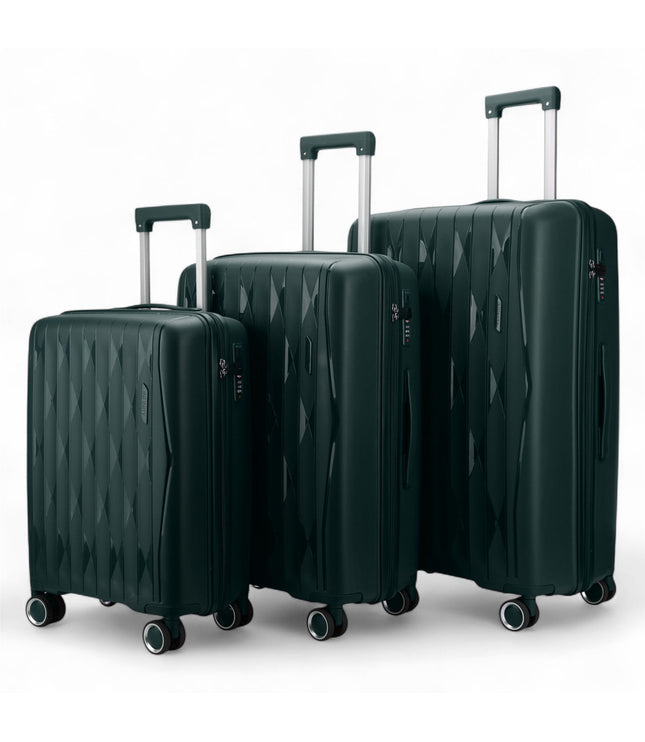 Burnaby Set of 3 Hard Shell Suitcase in Green