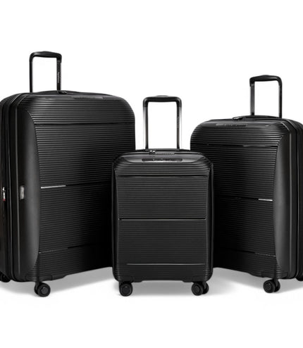 Abiko Set of 3 Hard Shell Suitcase in Black