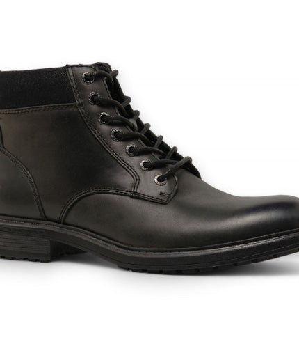 Windsorsmith Mens Black Leather Casual Chelsea Chukka Ankle Boots - Beau