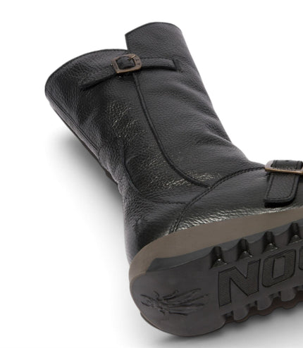 Fly London Womens Black Leather Mid-Calf Long Boots - MES2913