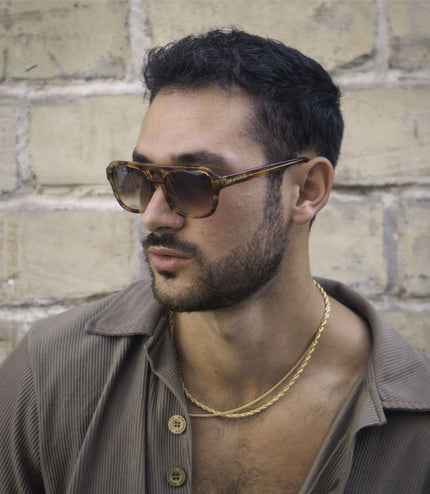 De-Gamme Brown Rectangle Polarized Sunglasses - Rome