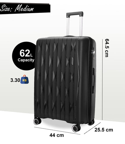 Burnaby Medium Hard Shell Suitcase in Black