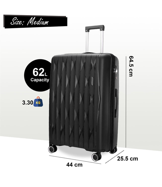 Burnaby Medium Hard Shell Suitcase in Black