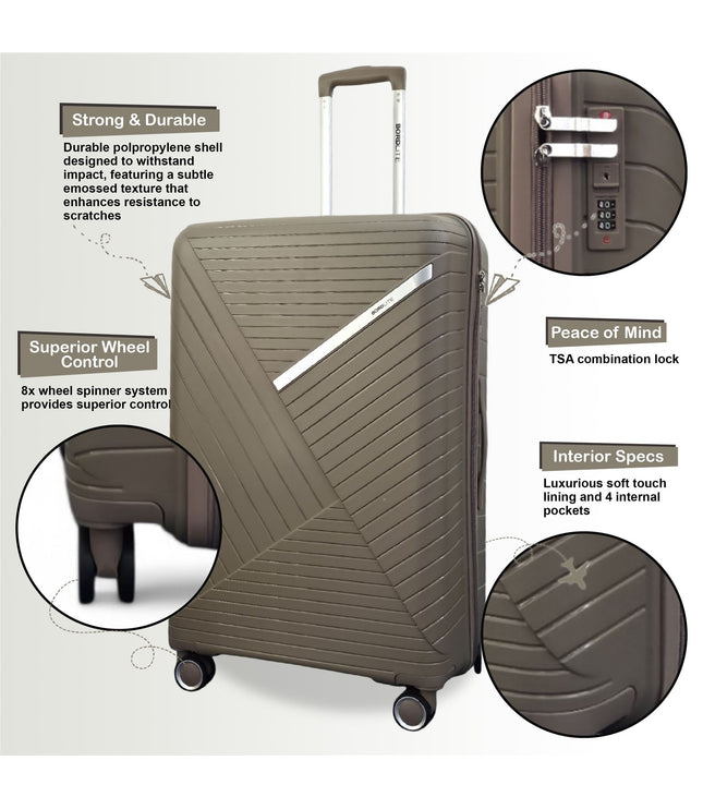 Chita Large Hard Shell Suitcase in Flesh