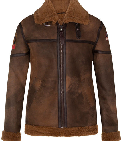 Mens Antique B3 Sheepskin Flying Jacket-Alameda