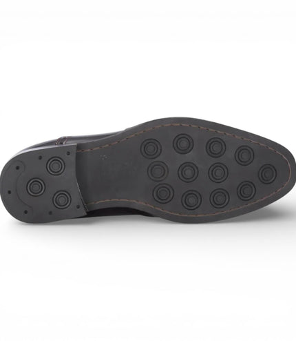 Justin Reess Men's Black Patent Leather Brogue Shoes - Harry