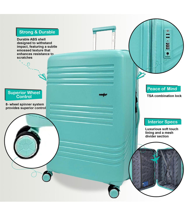 Camborne Medium Hard Shell Suitcase in Teal