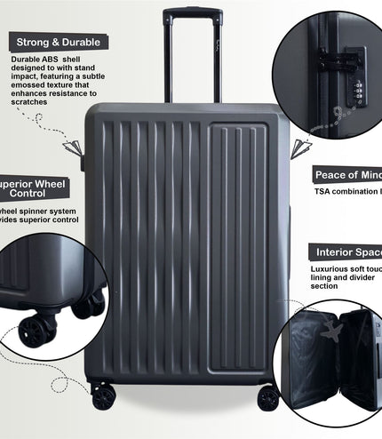 Croydon Large Hard Shell Suitcase in Grey