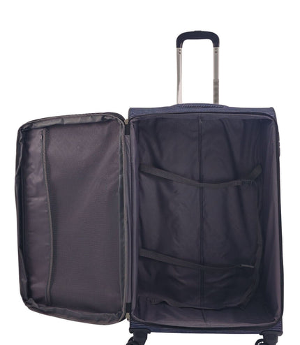 Ashbourne Large Soft Shell Suitcase in Lines